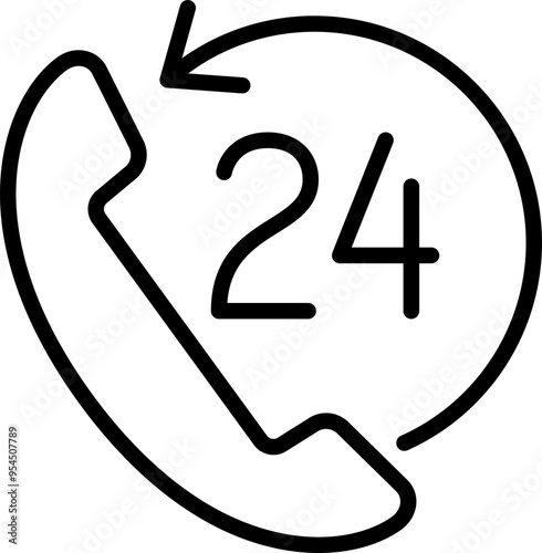 Vector of 24 Service Icon 