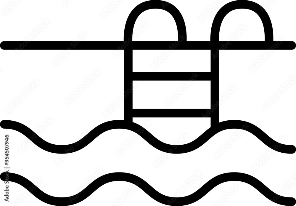 Vector Illustration of Swimming Pool Icon Vector Illustration of Swimming Pool Icon