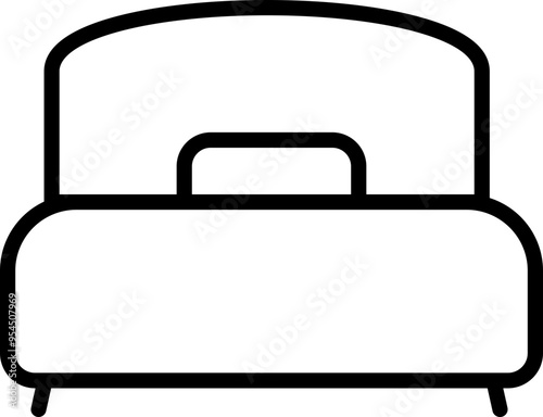 Vector Illustration of Single Bed Icon