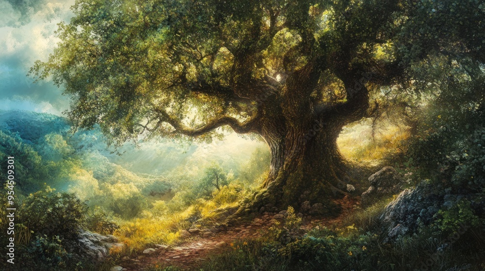 Ancient Tree in a Magical Forest Ancient Tree in a Magical Forest