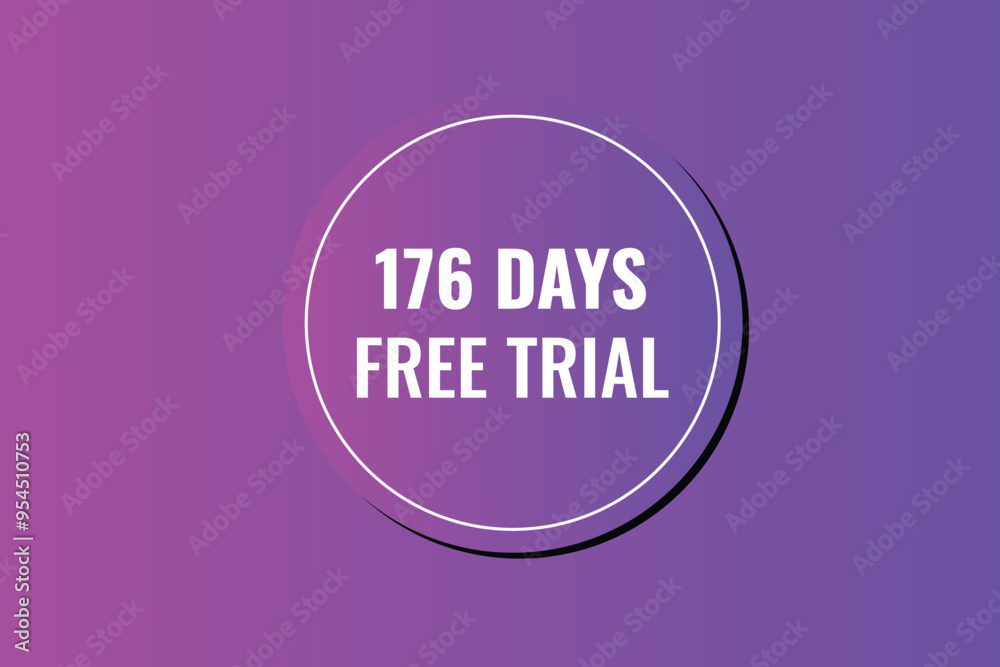 176 day free trial banner design. 176 days free banner background
176 day free trial banner design. 176 days free banner background