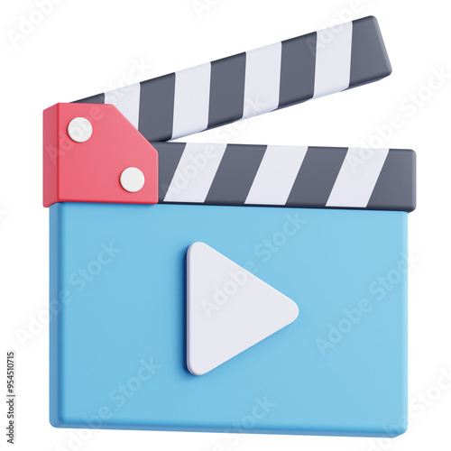 Fotografía clapperboard in 3d render for graphic asset web presentation or other