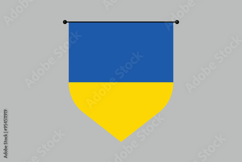 Ukraine flag, Flag of Ukraine, Flag Ukraine vector, Ukrainian flag symbol, The color of the original, Stock vector illustration
