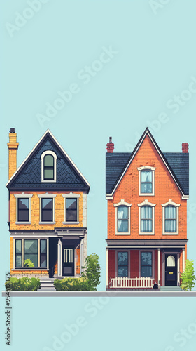 A Tale of Two Homes: A Side-by-Side Comparison of Contrasting Architectural Styles and Designs.