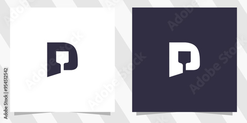 letter p with pickleball logo design vector