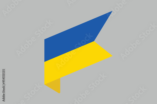 Ukraine flag, Flag of Ukraine, Flag Ukraine vector, Ukrainian flag symbol, The color of the original, Stock vector illustration

