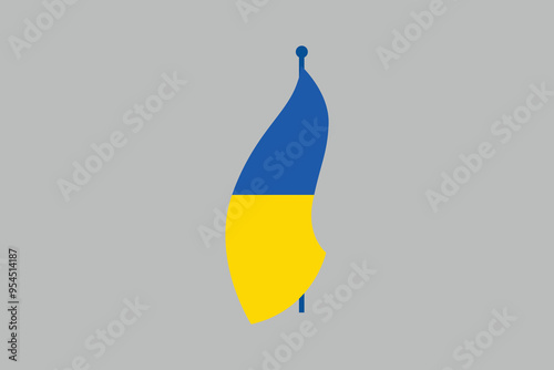 Ukraine flag, Flag of Ukraine, Flag Ukraine vector, Ukrainian flag symbol, The color of the original, Stock vector illustration
