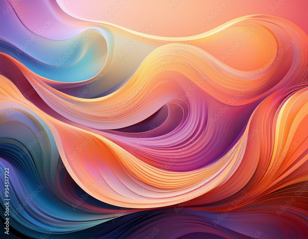 Abstract background of soft flowing curves Abstract background of soft flowing curves