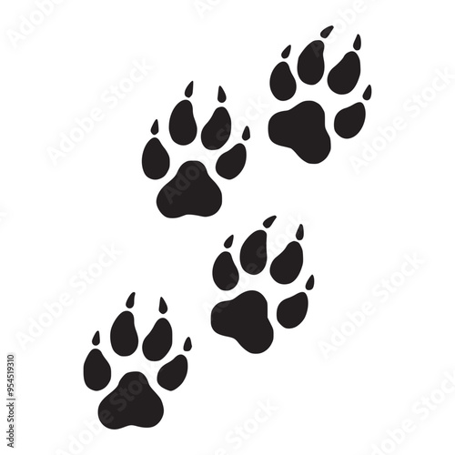 tiger footprint drawing