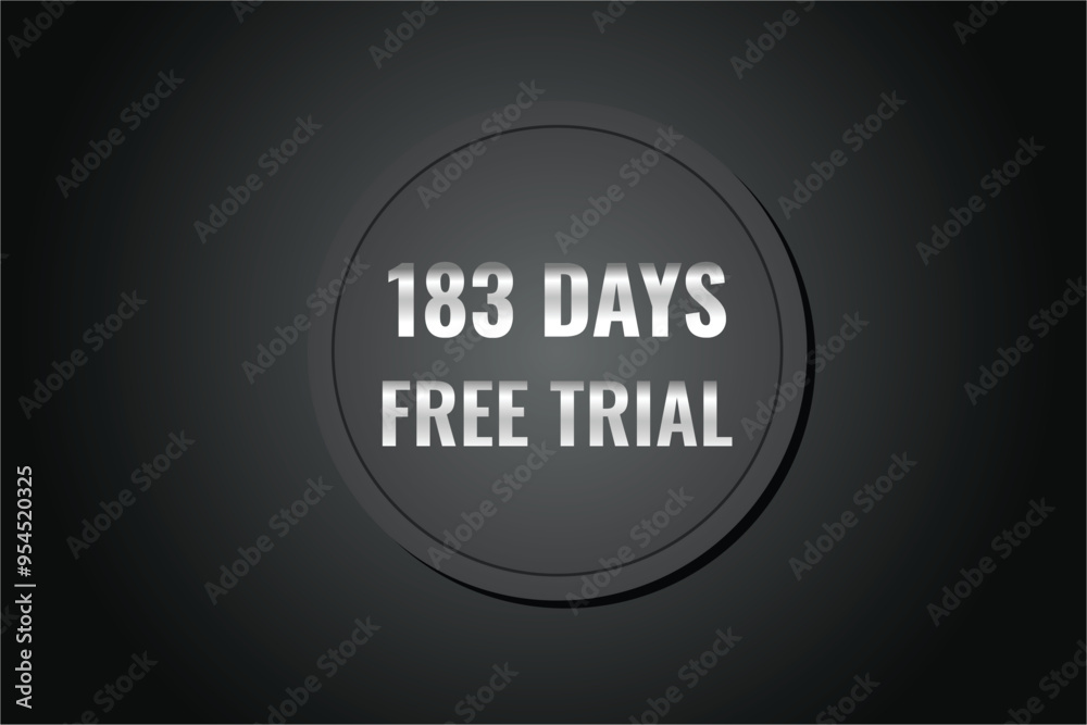 183 day free trial banner design. 183 days free banner background
183 day free trial banner design. 183 days free banner background