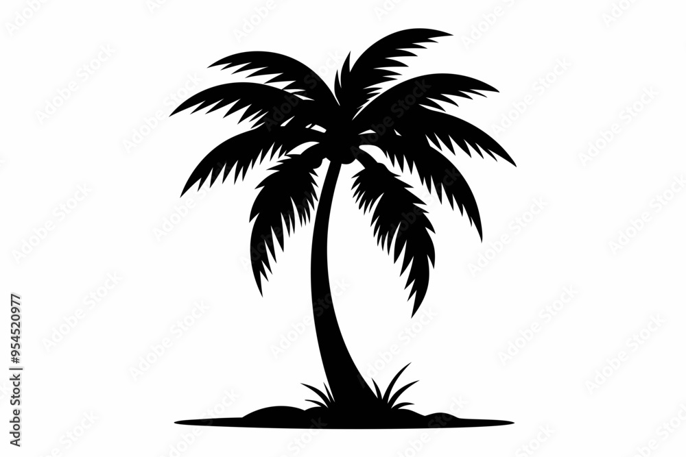 Palm Tree Vector Silhouette, Palm Tree SVG Palm Tree Vector Silhouette, Palm Tree SVG