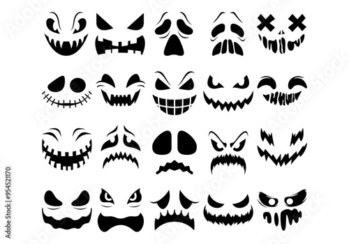 Scary Ghost Face Collection Set