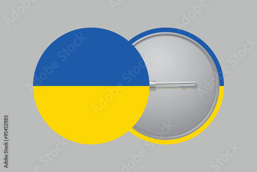 Ukraine flag sign, Flag of Ukraine, Flag Ukraine vector, Ukrainian flag symbol, The color of the original, Stock vector illustration
