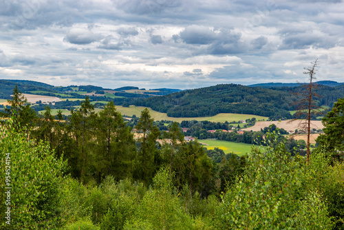 Rural landscape in South Bohemia. Czechia. photo