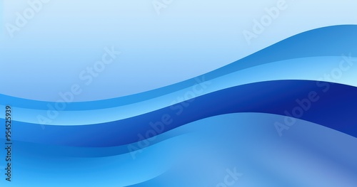 Abstract blue waves creating a serene and calming background.