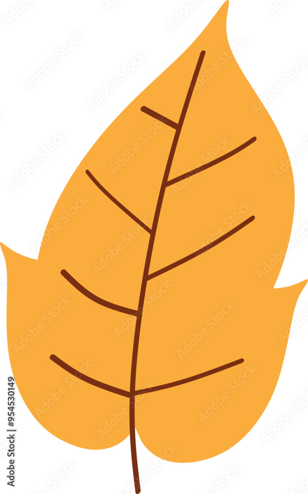 Flat Autumn Leaf Flat Autumn Leaf