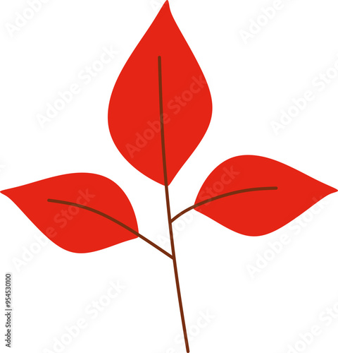 Flat Autumn Leaf