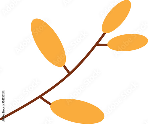 Flat Autumn Leaf