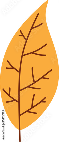 Flat Autumn Leaf