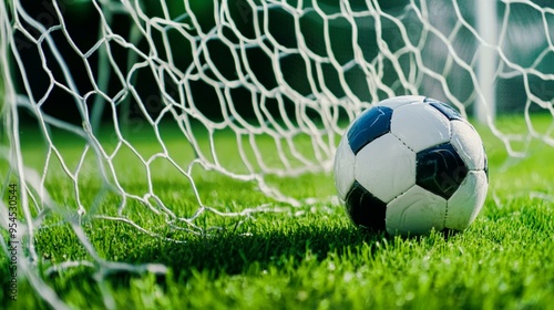 World Football Day ball flying into goal green grass celebrating global passion football