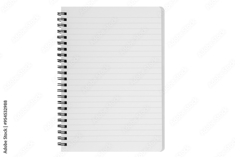 The isolated spiral paper notebook The isolated spiral paper notebook