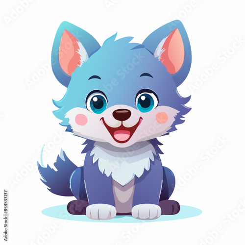 Wolf Cute Small Cartoon Baby Animal Character