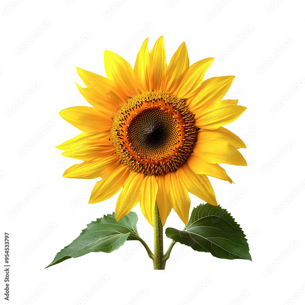 Naklejka premium Sunflower isolated on white background