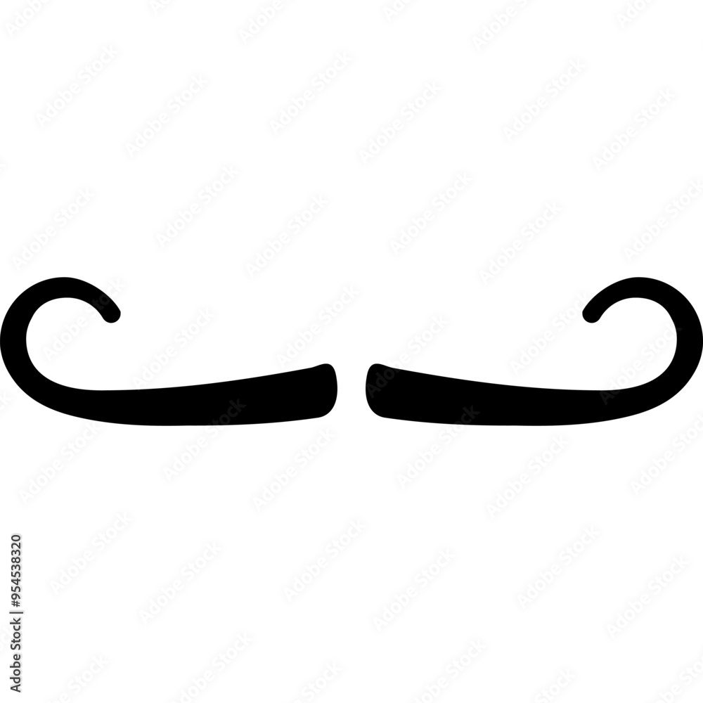 Mustache. Facial Hair Style. Vector Illustration Mustache. Facial Hair Style. Vector Illustration