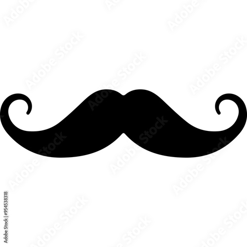 Mustache. Facial Hair Style. Vector Illustration