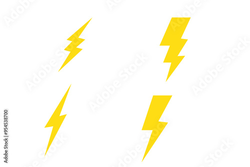 Lightning icon set illustration. electric sign and symbol. power icon. energy sign