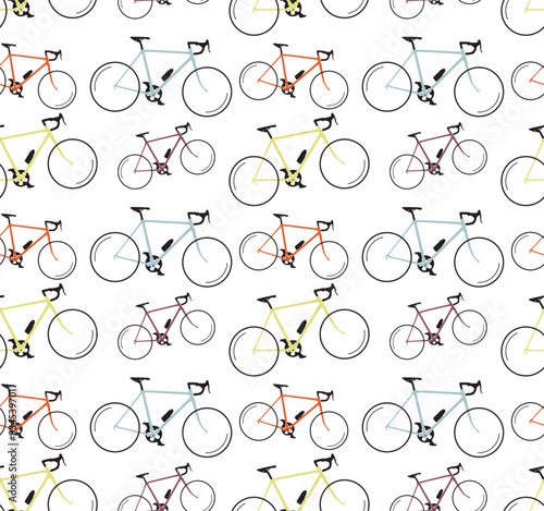 pattern bike simple flat vector design