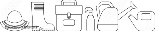 garden tool outline water spray