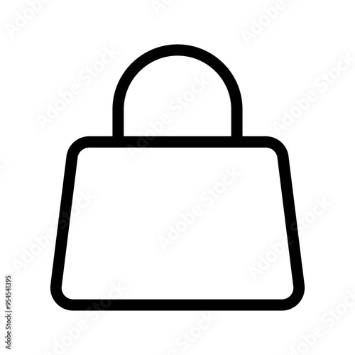 Set of shopping bag icon in black fill and outline