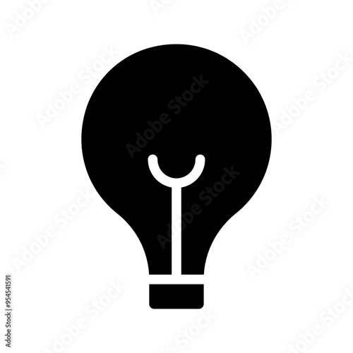 Light Bulb Icon Ideal for Ideas and Innovation Illustrations.