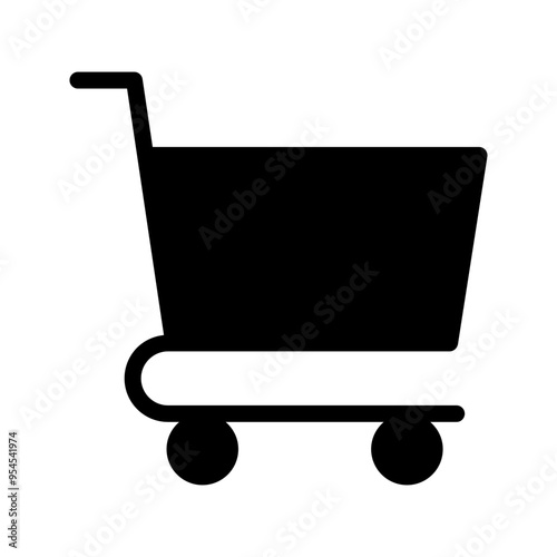 shopping cart vector icons set, flat design. Isolated on white background. Collection of web icons for online store, from various cart icons in various shape