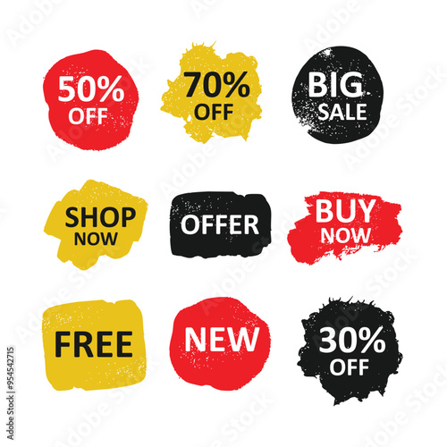 shopping buy market label vector design