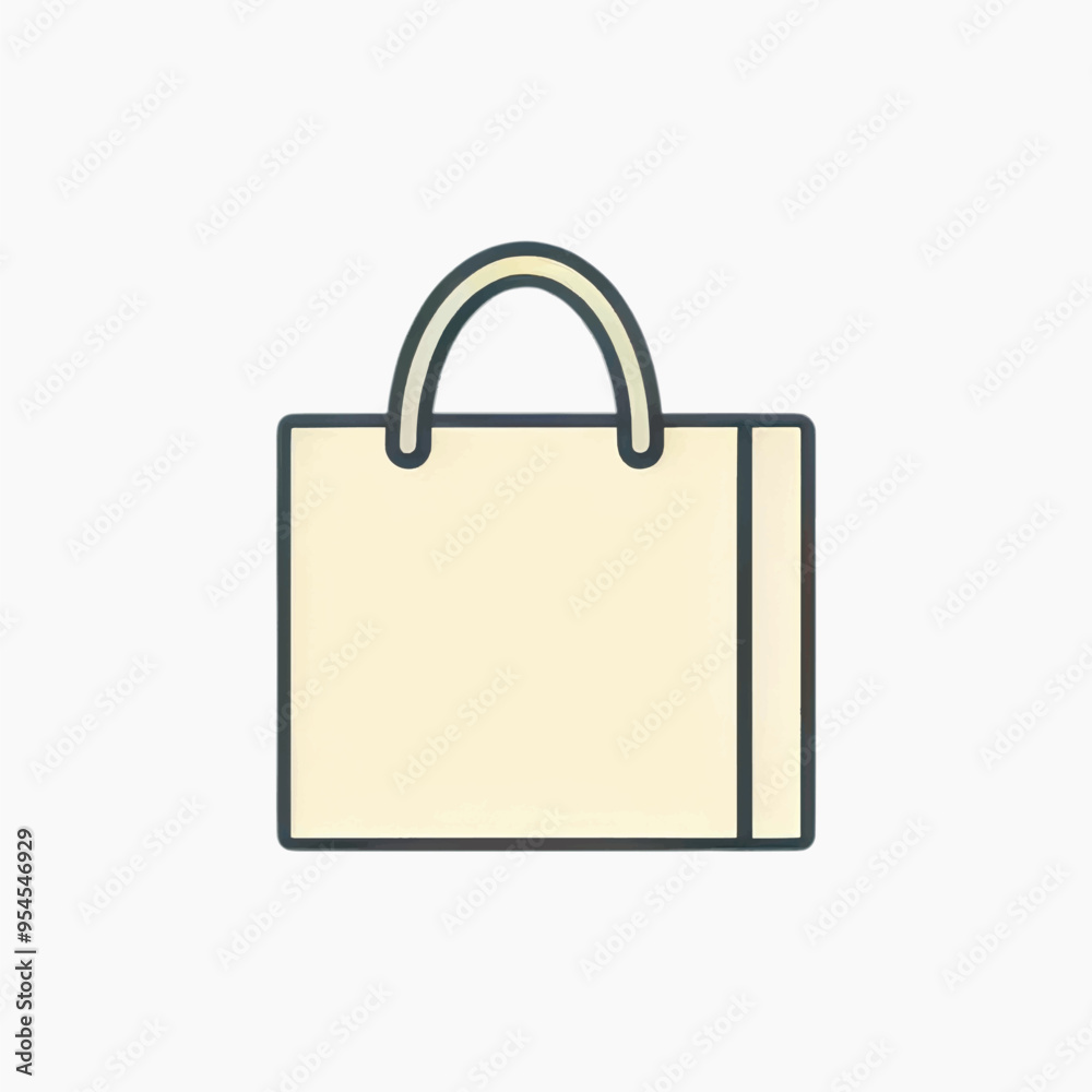 Minimalist shopping bag icon design Minimalist shopping bag icon design