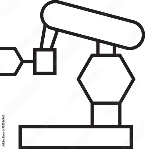 Industrial Robotic Arm Icon