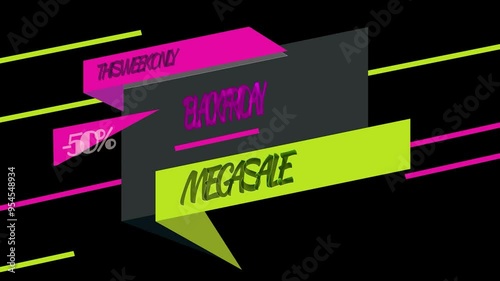 A bright ad design with sale text attracts attention and communicates a significant Black Friday discount.