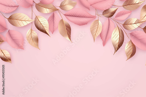 Vector foliage pattern frame