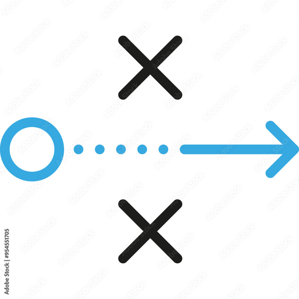 Strategy Plan, Game Success Strategy, Football or Basketball Coach Strategy. Vector Icon Strategy Plan, Game Success Strategy, Football or Basketball Coach Strategy. Vector Icon