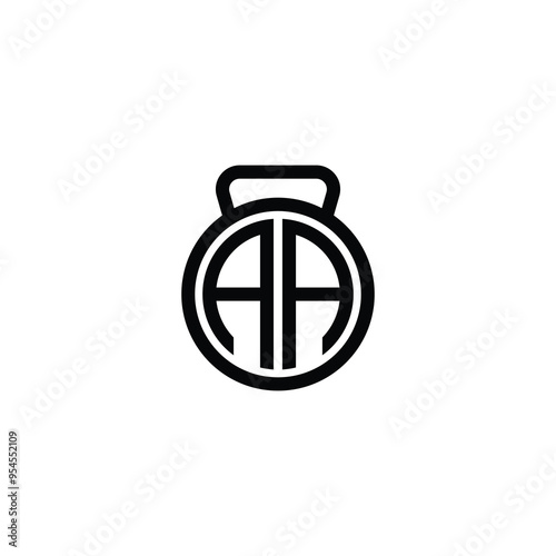 AA monogram logo design letter text name symbol monochrome logotype alphabet character simple logo