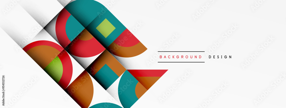 Geometric design abstract background - circles squares Geometric design abstract background - circles squares