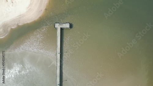 Sampadi Long Bridge Jetty Facig To The Open Sea,Borneo,Malaysia photo