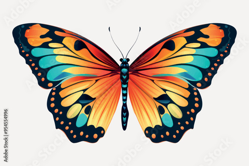 Colorful butterfly with vibrant wings