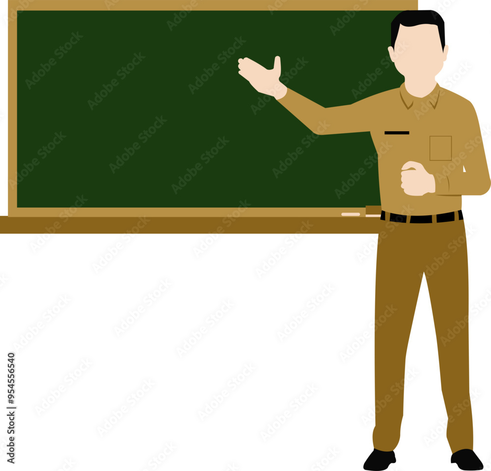 Indonesian Teacher Civil Servant Illustration Indonesian Teacher Civil Servant Illustration
