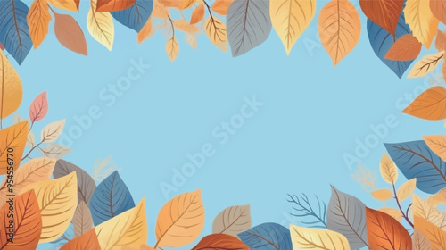 Vector foliage pattern frame