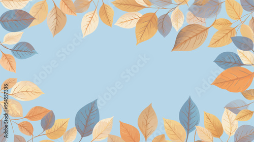 Vector foliage pattern frame
