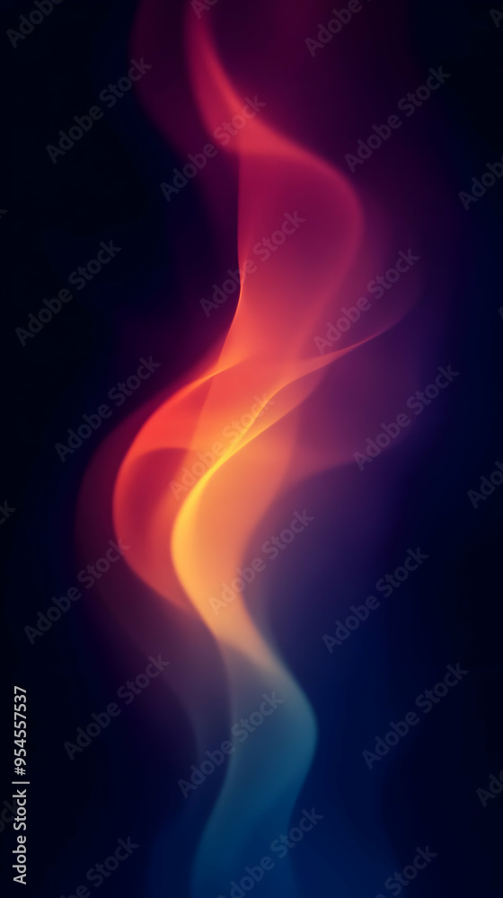 Abstract background with swirling red, orange, and blue colors on a dark background. Abstract background with swirling red, orange, and blue colors on a dark background.