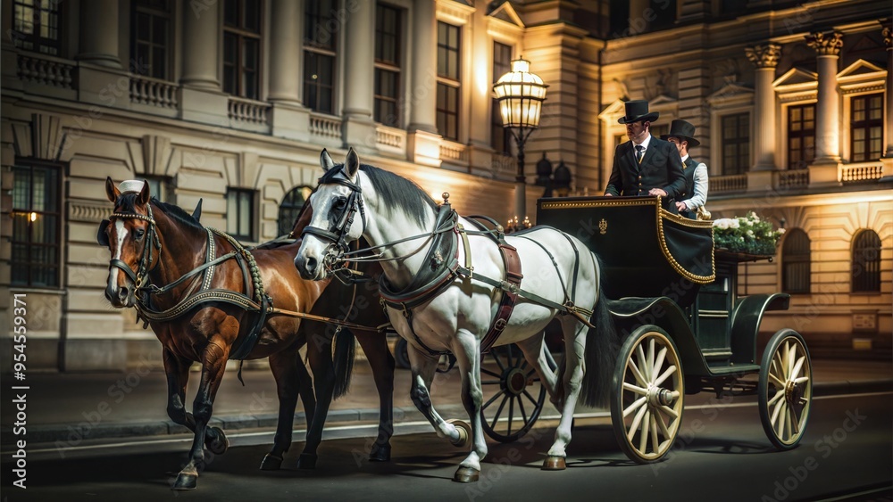 horse driven carriage at hofburg palace vienna horse driven carriage at hofburg palace vienna